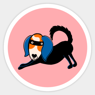 Fancy dressed puppy Sticker